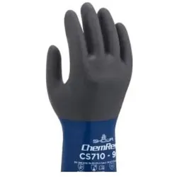 Otto Schachner, Schutzhandschuhe, Showa Nitrilhandske str. 7 - CS710 30 cm med for af polyester (7)