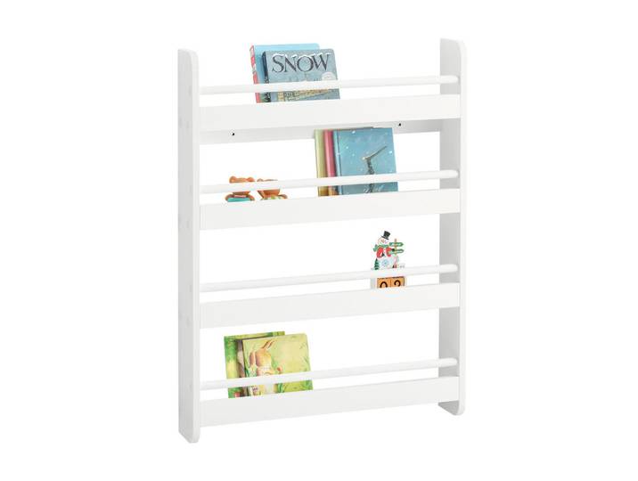 SoBuy Kinderregal Weiß, Holzwerkstoff, Holz, 60x80x12 cm, Wohnzimmer, Regal, Wandregal