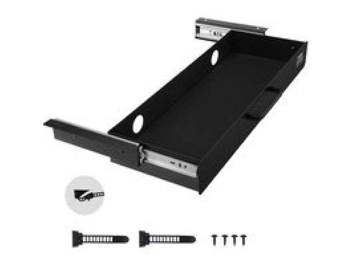 VEVOR Untertisch Schublade 635x232x75 mm, Unterbau Schreibtisch, versteckter Schreibtisch-Aufbewahrungs-Organizer, Bleistiftschublade unter dem Tisch für Sitz-Steh-Arbeitsplätze im Büro & zu Hause
