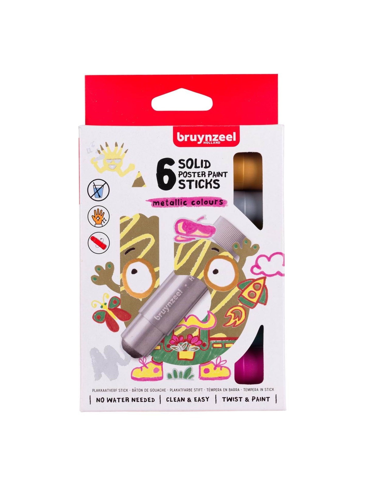 Bruynzeel - Gouache Sticks Metallic 6 pcs.
