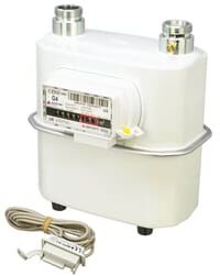 Metrix G4 Gas Meter with Pulse Plug & Lead - 152mm Centres, U6 Replacement