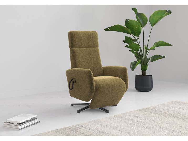 TV-Sessel GOODPRODUCT Rochelle, inkl. Kopfteilverstellung & 360 Drehfunktion , grün (olive), B:71cm H:110cm T:82cm, 100% Polyester, Sessel, TV-Sessel, wahlweise mit 2 Motoren, Akku & Aufstehhilfe