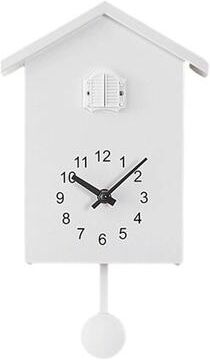Daily Discovery Charming Birdhouse Cuckoo Clock Battery Powered Decorative Wall Clock white