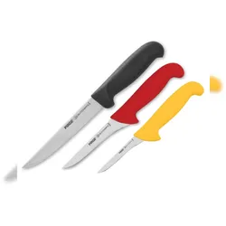 Pirge Butcher's Ausbeinmesser Profi Messer Set 3 TLG - 15 cm und 12,5 cm und 10 cm Ausbeinmesser Set - Schlachtermesser