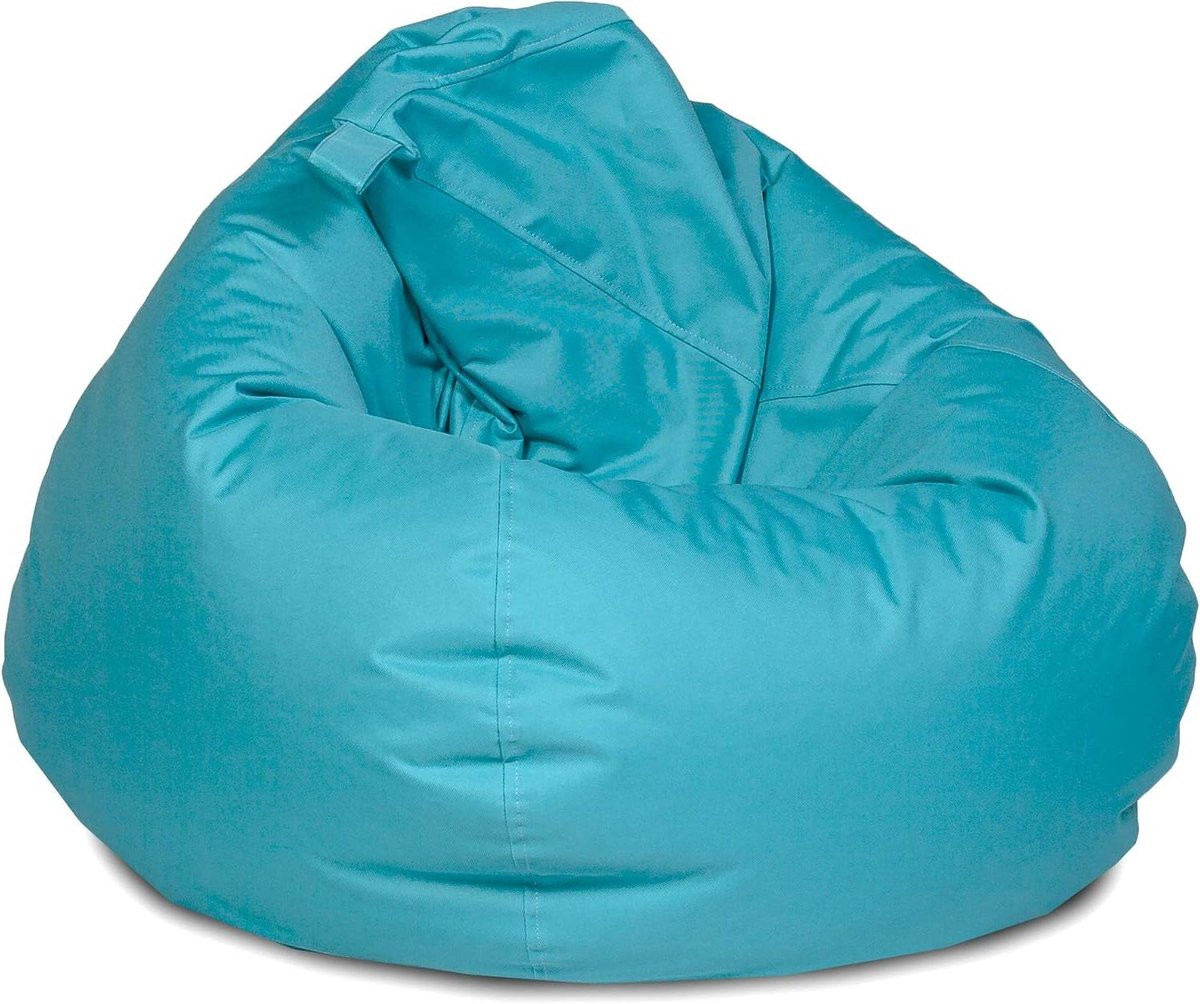 Lichtblauwe Zitzak Poef Stoel van Vuilafstotend Polyester voor Volwassenen, 210 Liter