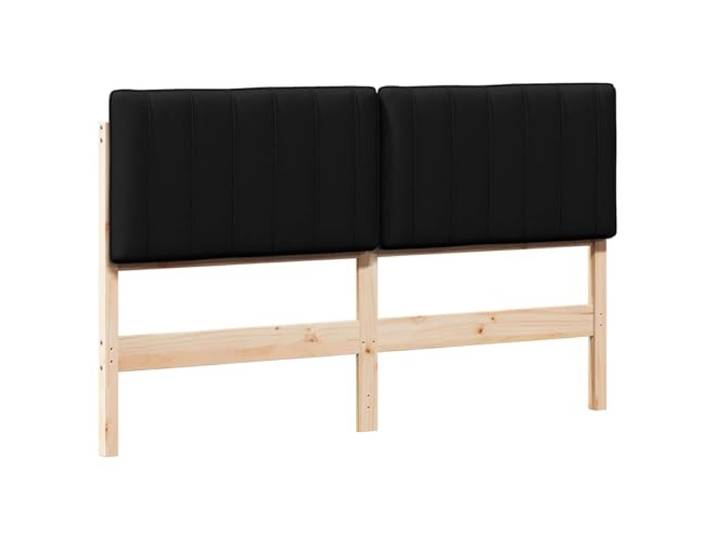 KTHLBRH Gepolstertes Kopfteil Braun und Schwarz 150 cm Kiefer massiv Massives Kiefernholz, minimalistisches Design, vielseitige Verwendung, einfache Wartung