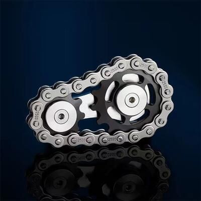 Uplifted Trends Metal Hand Spinner Chain Gear Fidget Spinner Stress Relief & Focus Tool For Adults black