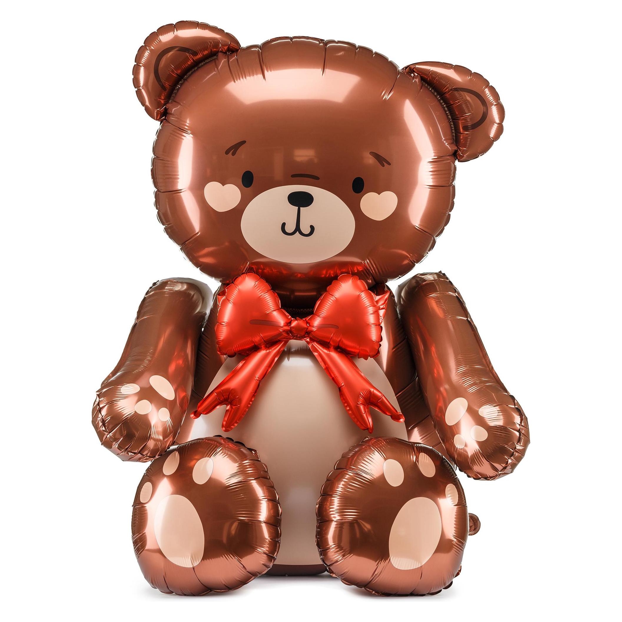 Partydeco XL Bär (Teddy) AirLoonz Ballon (zum selber aufblasen mit Luft) (1x) (5904555075368)