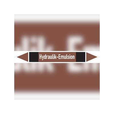 Rohrleitungskennzeichen Hydraulik-Emulsion - 270x37 mm Folie selbstklebend