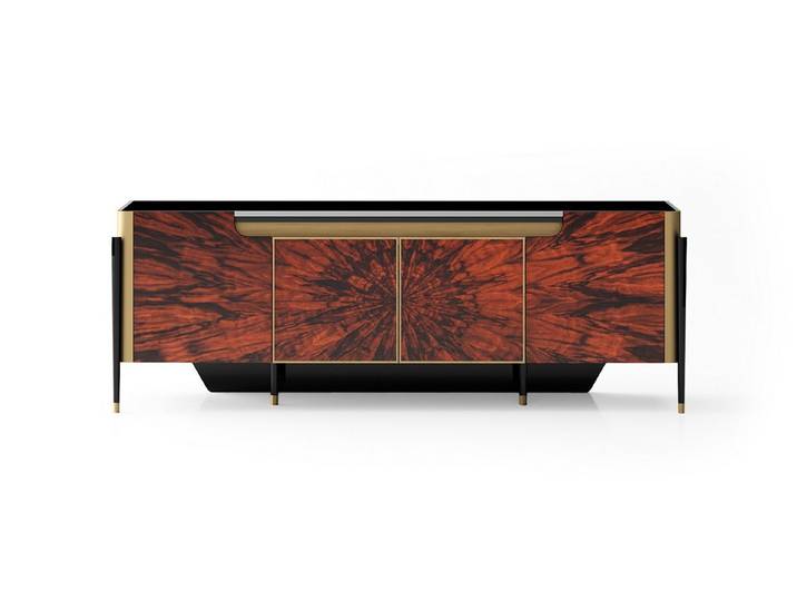 JVmoebel Konsole Braune Holzkonsole mit modernem Design und eleganter Optik (Packung, 1 St., Jonas Braune Konsole Luxuriöses Sideboard Moderne Holzmöbel), Made in Europa