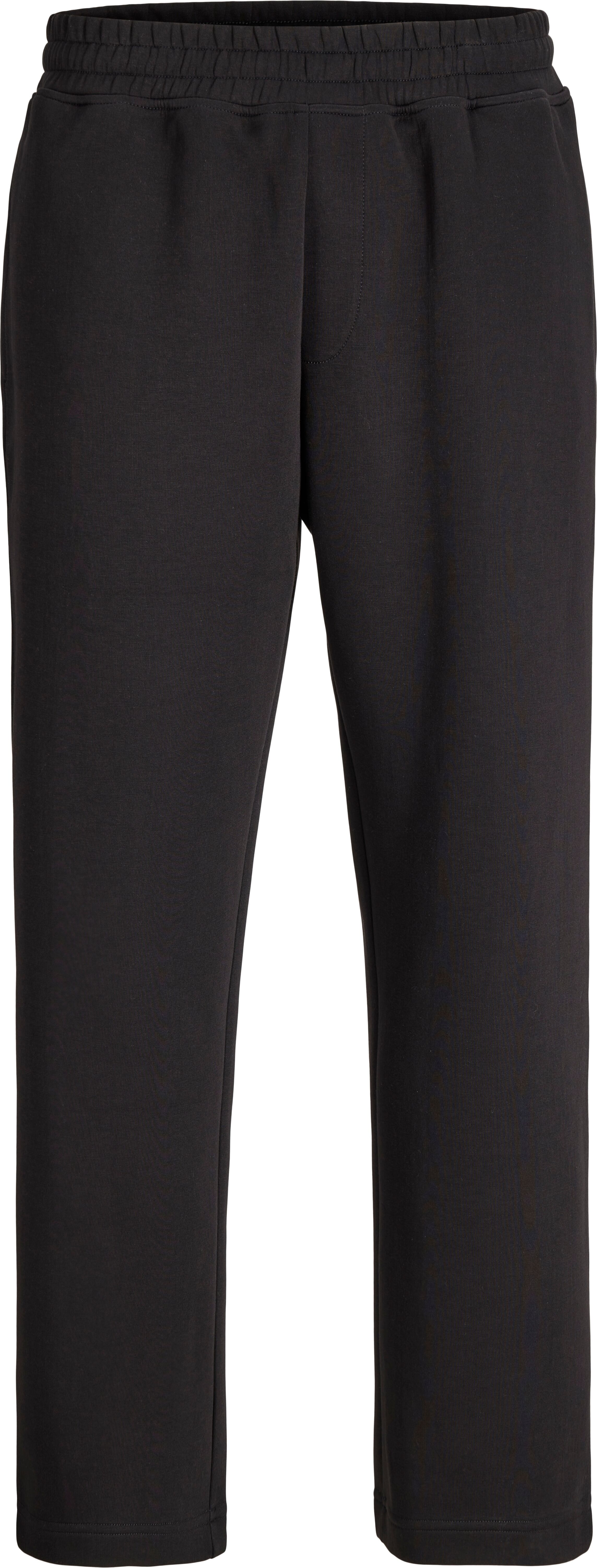 Sweathose JACK & JONES "JPSTBILL BARRON SWEAT PANTS NOOS", Herren, Gr. S, N-Gr, schwarz, angeraute Sweatware, Obermaterial: 70% Polyester, 30% Baumwolle, unifarben, regular fit lang, Hosen Sweathose, Materialmix, regular fit schwarz S, N-Gr