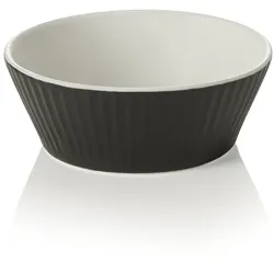 42x Ragout Fin Schale, Ø 9 cm, 200 ml, schwarz, Set, Porzellan