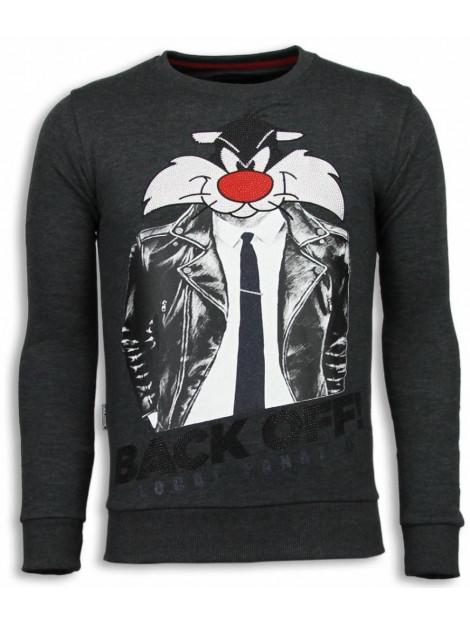 Local Fanatic Pussy cat rhinestone sweater