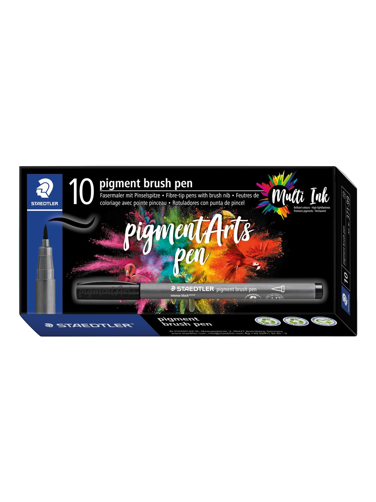 Staedtler pigment brush pen 10 pcs magenta
