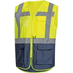 Warnweste Antistatisch "7118" - 3XL - gelb/marine