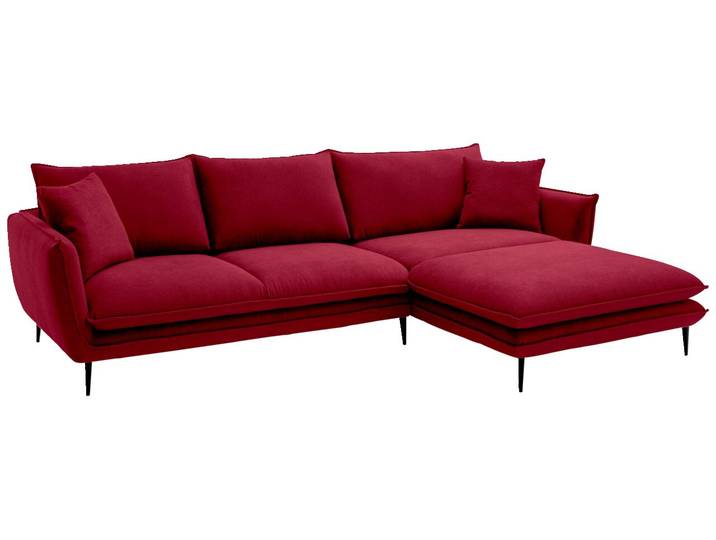 Hom´in Ecksofa LUNA, rot, Webstoff