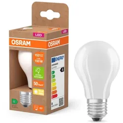 OSRAM E27 LED Lampe Classic matt 7,2W wie 100W warmweißes Licht 2700K - Energy efficiency class A