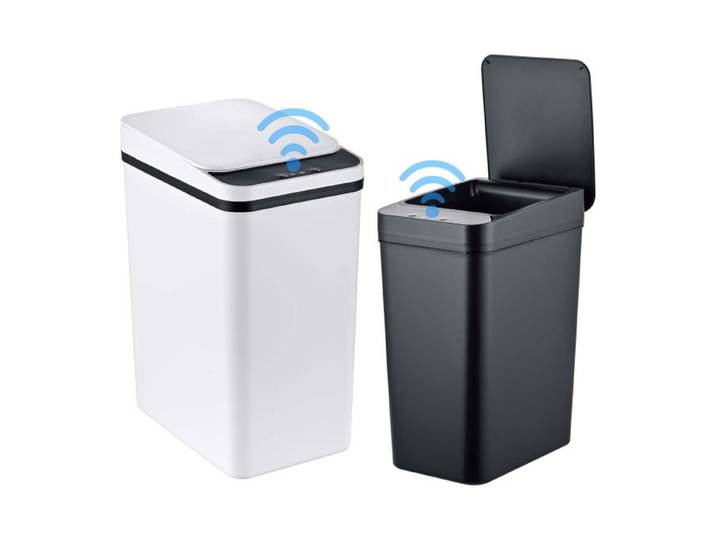 Relaxdays Poubelles 9L & 15L capteur, lot de 2