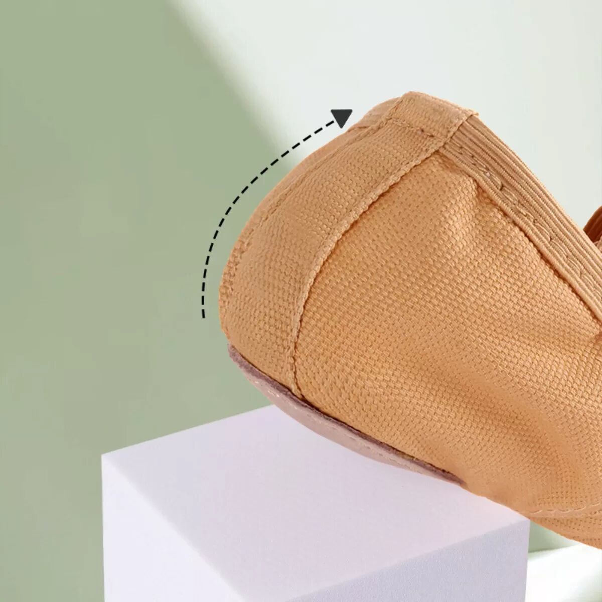 INF Camel elastische Canvas Klassische Tanz-Slipper – Leicht, Flexibel, Fersenhalt 39
