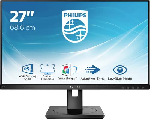 Philips Monitore 272S1AE LCD-Monitor EEK E (A - G) 68.6 cm (27 Zoll) 1920 x 1080 Pixel 16:9 4 ms Kopfhörer-Buchse, Audio-Line-in IPS LED