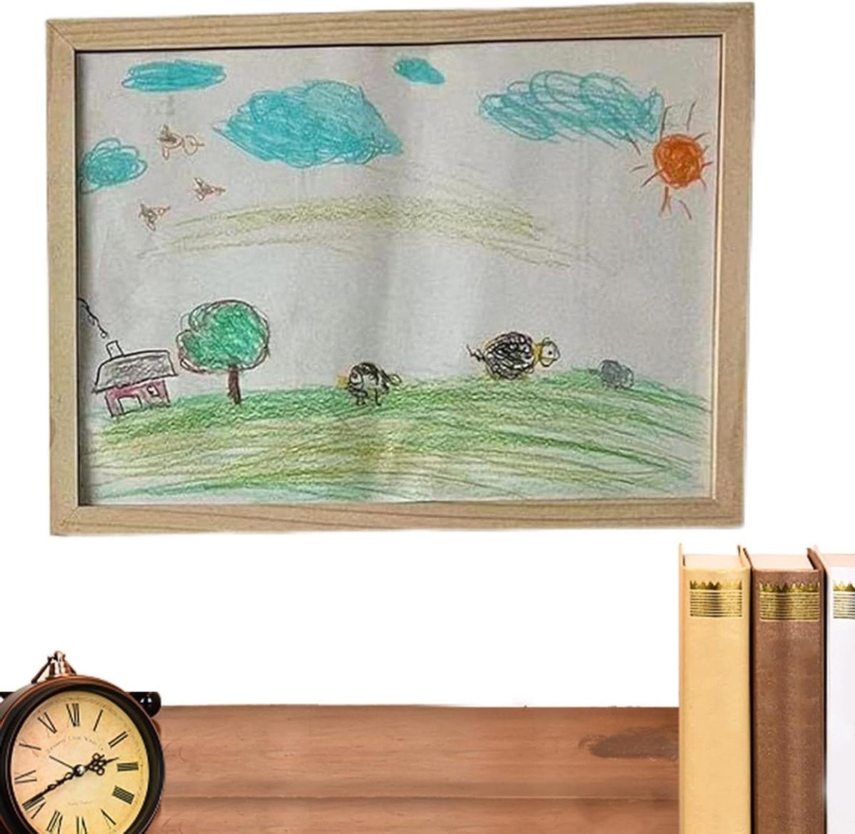 Houten fotolijsten voor kunst met vak voor accessoires