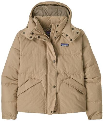 Patagonia Womens Downdrift Jacket, Oar Tan / Seabird Grey L