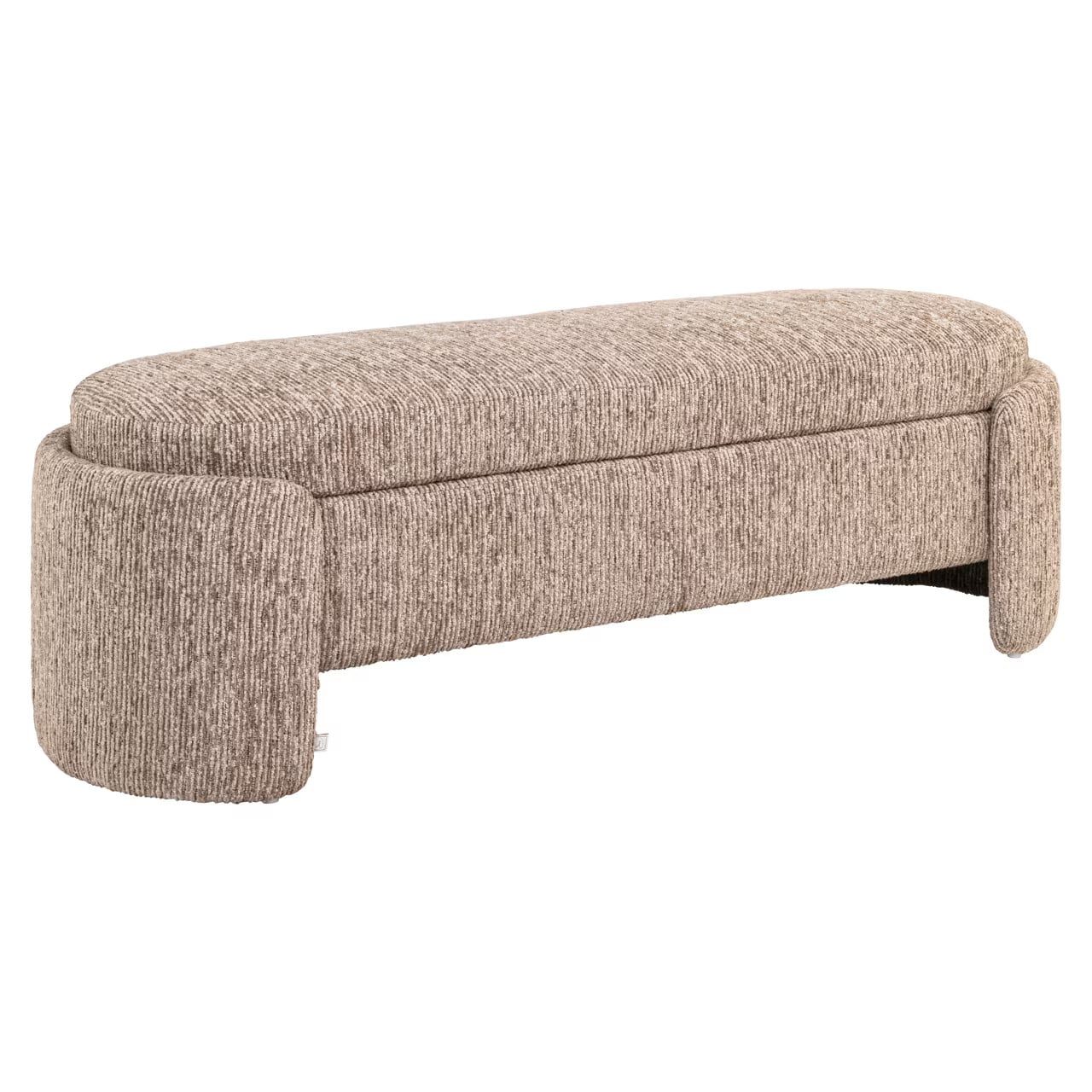 Richmond Interiors Bankje Cupid met opbergruimte, Mocca Linear, 150 cm