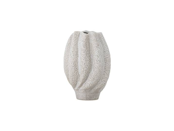 Vase H28 cm en grès blanc Cove