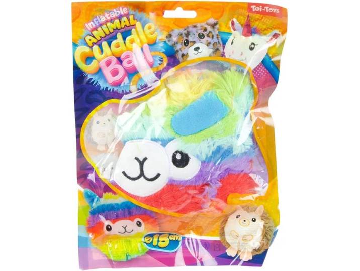 Toi-Toys Opblaas Knuffeldier - Pluche 15cm - Schattig en ultrazacht