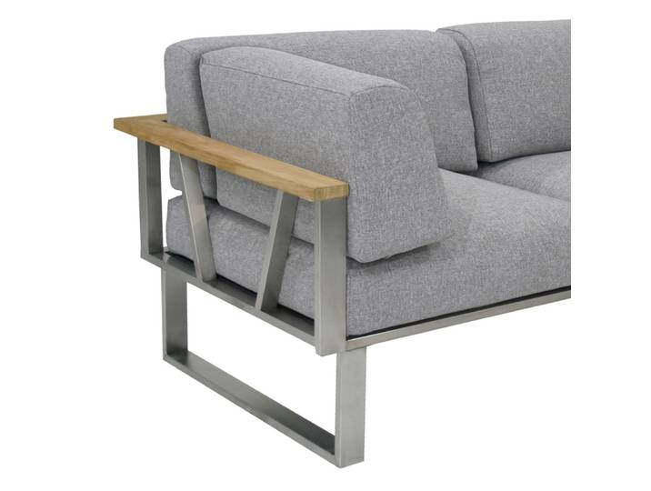 Zebra Belvedere Lounge Seitenkissen links Olefin grey