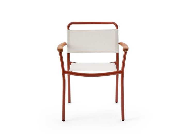 Esstischstuhl Asello rot Armlehnstuhl rostrot/weiß 63x79x58 cm