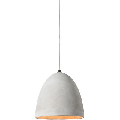 SALESFEVER Hängeleuchte "Nico", grau (betongrau, silberfarben), 1, Ø 30cm H: 120cm, Leuchten, Lampenschirm aus Beton, Hängeleuchte