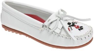 Minnetonka Thunderbird Animikii - Womens 8.5 White Slip On Medium