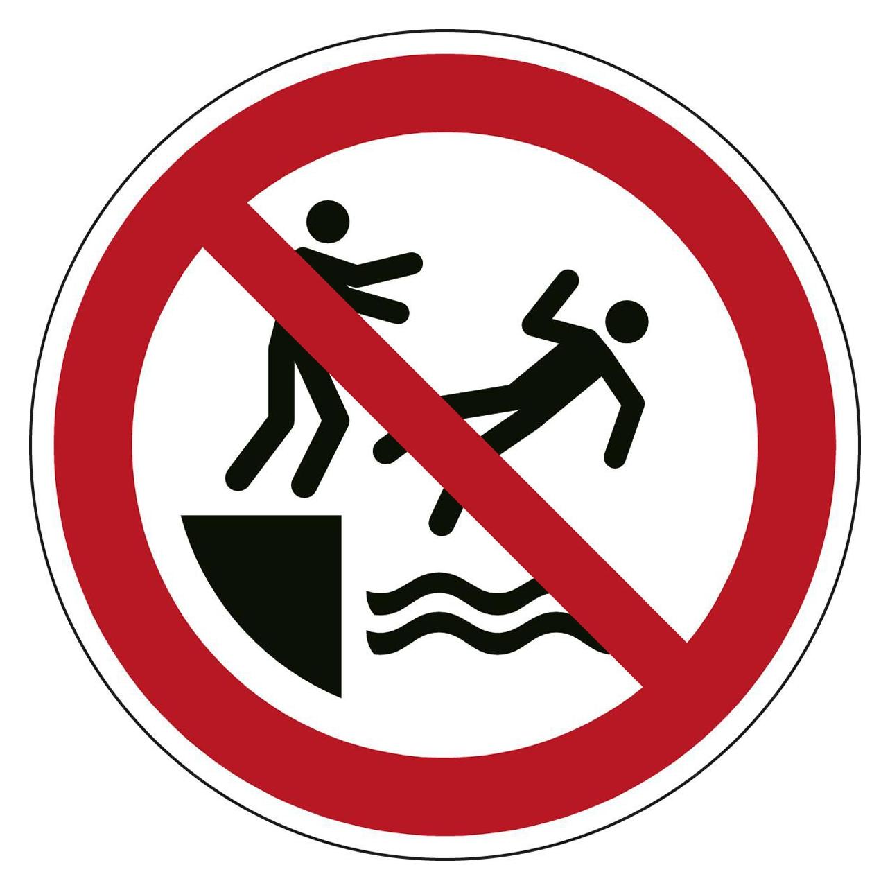 Brady ISO-Sicherheitsschild - Nicht in das Wasser stossen (P/P062/NT/PP-DIA400-1)