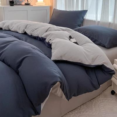 Uplift Essentials Solid Color 4 Piece Brushed Fabric Bedding Set With Duvet Cover, Bed Sheet, And Pillowcases cover 200x230cm 4pcs set 1