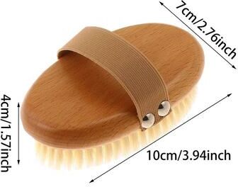 Youfap Market Pig Bristles Wet Dry Skin Body Brush For Exfoliation, Body Massage, And Lymphatic Drainage Cleaning SPA Tool s
