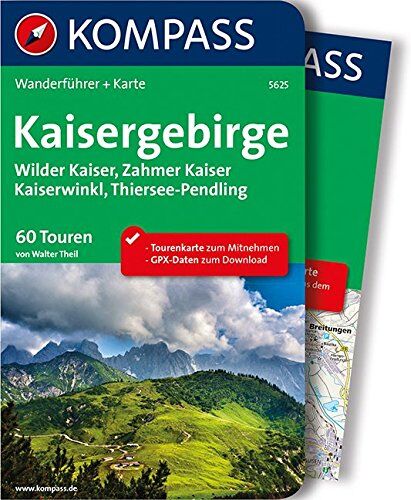 Walter Theil - Kaisergebirge: Wanderführer mit Extra-Tourenkarte, 60 Touren, GPX-Daten zum Download (KOMPASS-Wanderführer, Band 5625) - Preis vom 05.10.2026 03:47:11 h