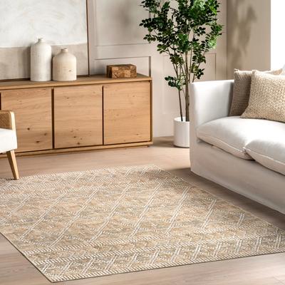 Nuloom Úna Lattice SplashGuard Machine Washable Area Rug