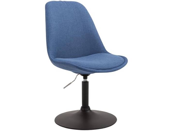 CLP Esszimmerstuhl Maverick I Stoff-Bezug I Drehstuhl Farbe blau Gestell Farbe schwarz