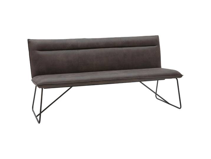 Valnatura Sitzbank, Anthrazit, Schwarz, Metall, 1-Sitzer, 180x88x66 cm, mit Rückenlehne, Esszimmer, Bänke, Sitzbänke