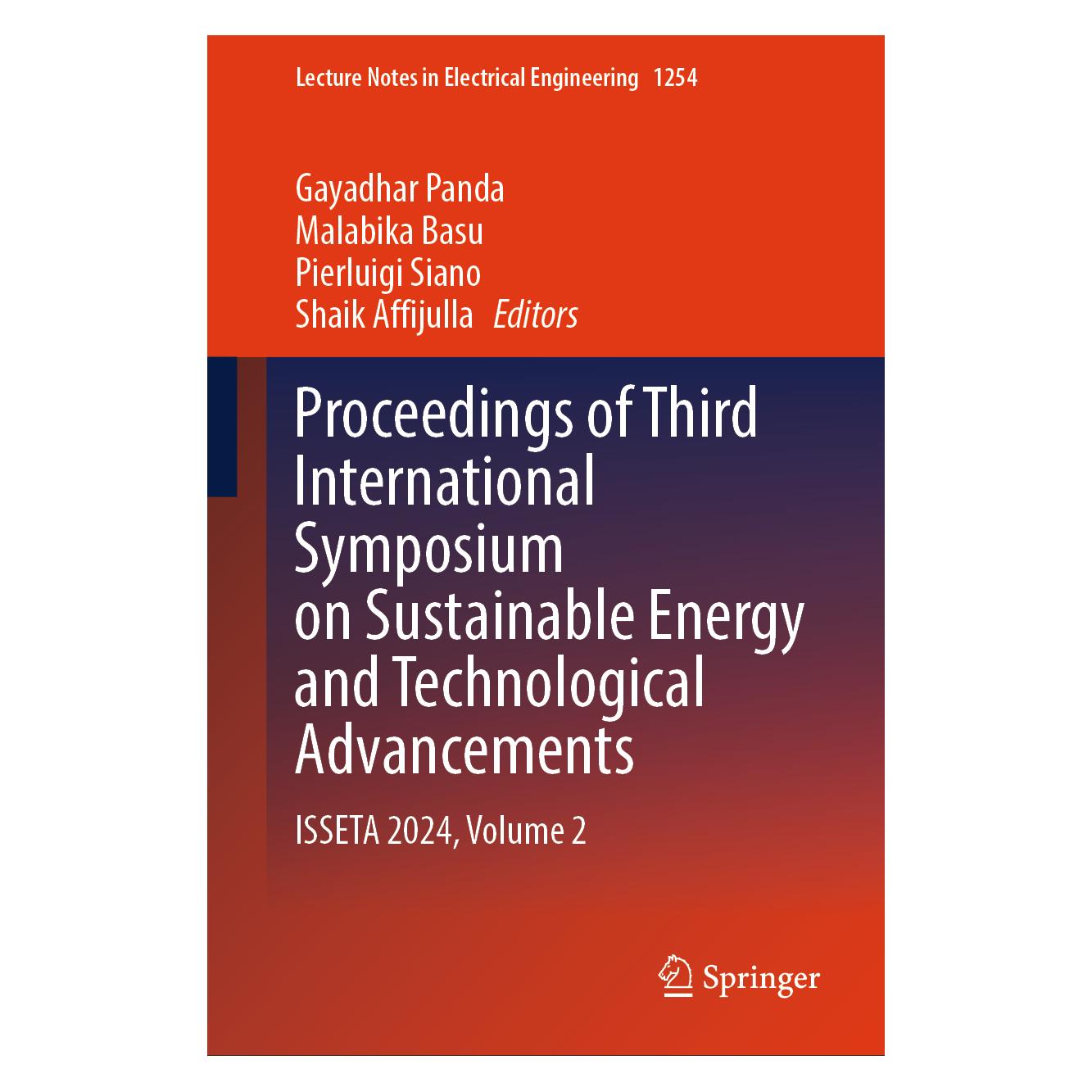 Springer Proceedings of Third International Symposium on Sustainable Energy and Technological Advancements (Englisch, Hardcover, Basu, Gayadhar Panda, Malabika, Pierluigi, Shaik Affijulla, Siano et al) (61519533)