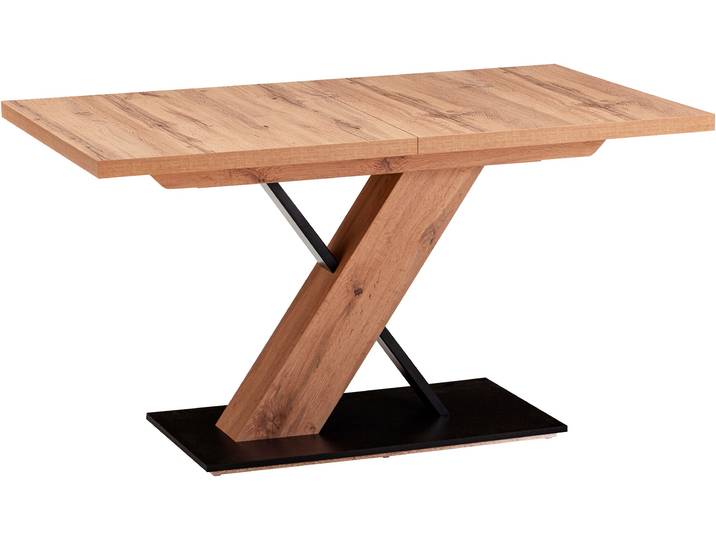Säulen-Esstisch MASSIVLINE & MORE Kristin, Säulentisch, Küchentisch, Tisch, Esstisch , braun (säulengestell,braun, braun, braun), B:120cm H:76cm T:80cm, Tische, Säulen-Esstisch, Platte und Bodenplatte Dekor