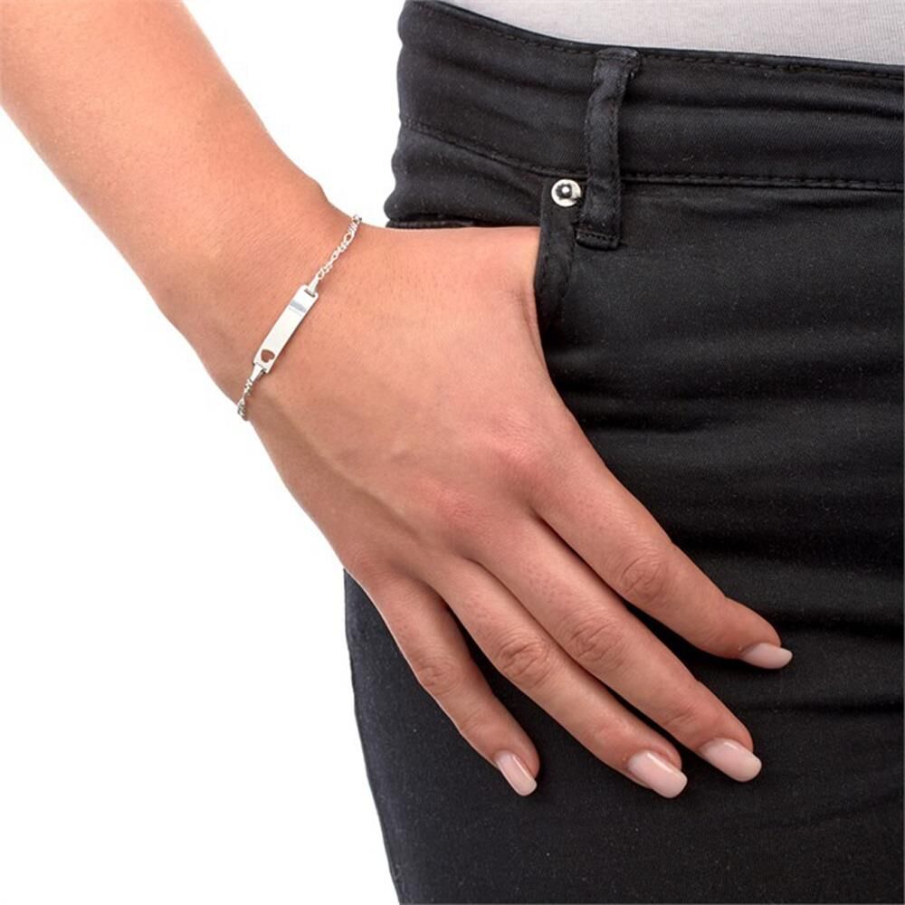 Unique 925er Silber Armband Herz Gravur silber