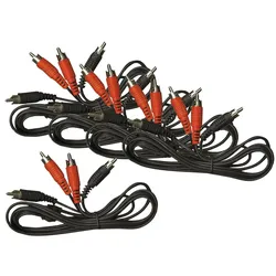 5er Set Stereo Stecker Cinch-Verbindung Kabel Länge 1,5m