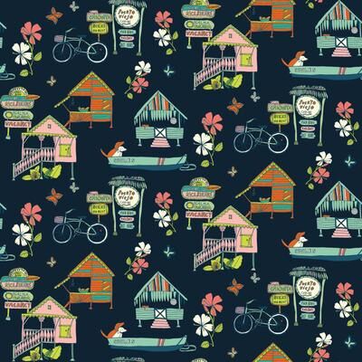 Blue Caribbean Peel and Stick Wallpaper by RoomMates
