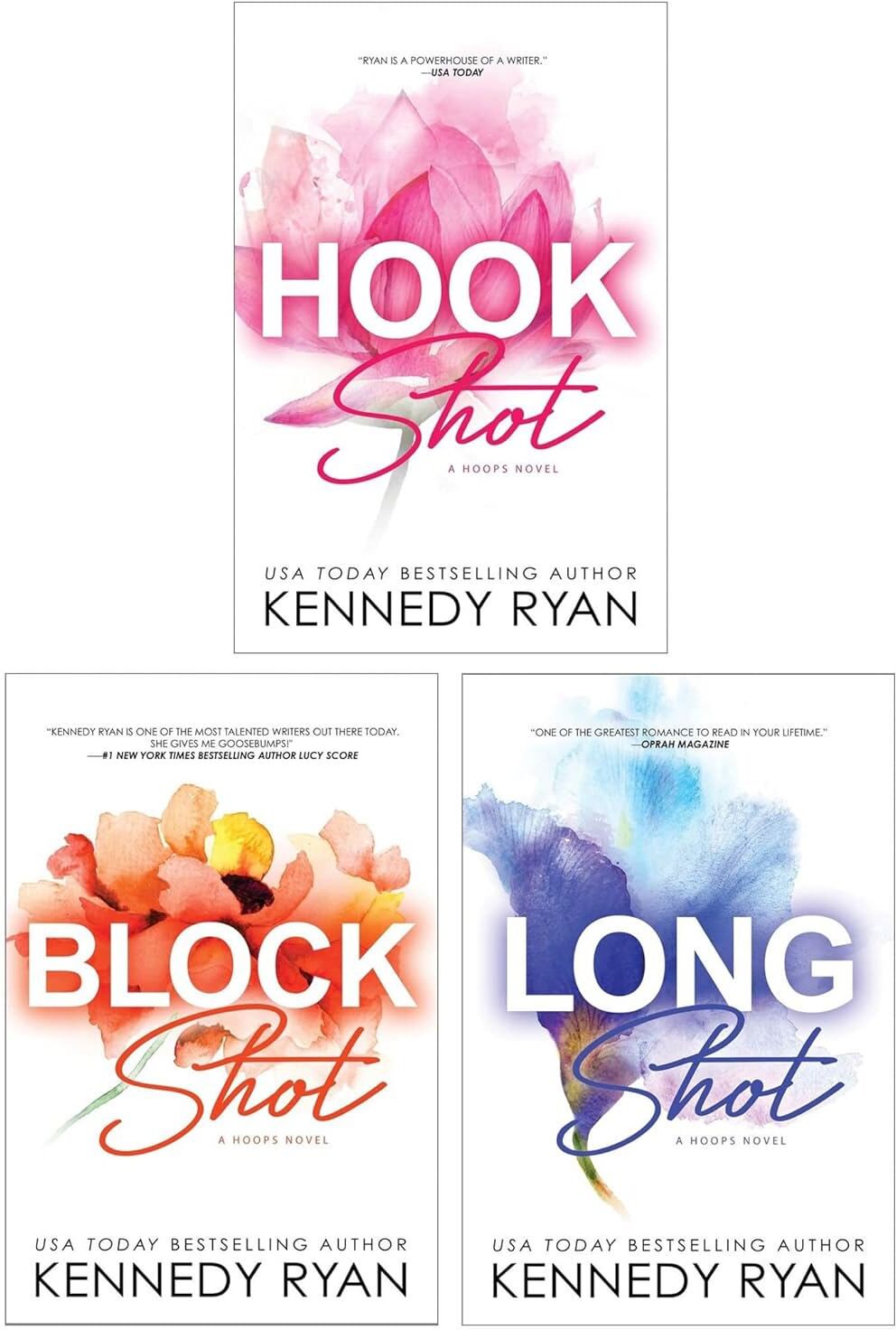 Sourcebooks ltd HOOPS Series 3 Books Collection Set by Kennedy Ryan (Long Shot, Block Shot & Hook Shot)