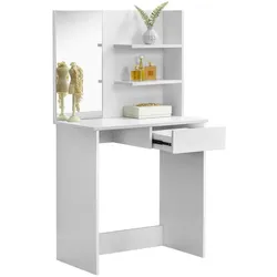 Modernhome, Schminktisch, Modern dressing table, large mirror and shelf (75 x 40 x 141 cm)