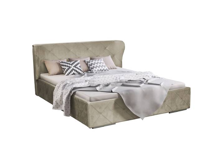 Polsterbett 160x200 ORLANDO Beige (Monolith 04) Nein