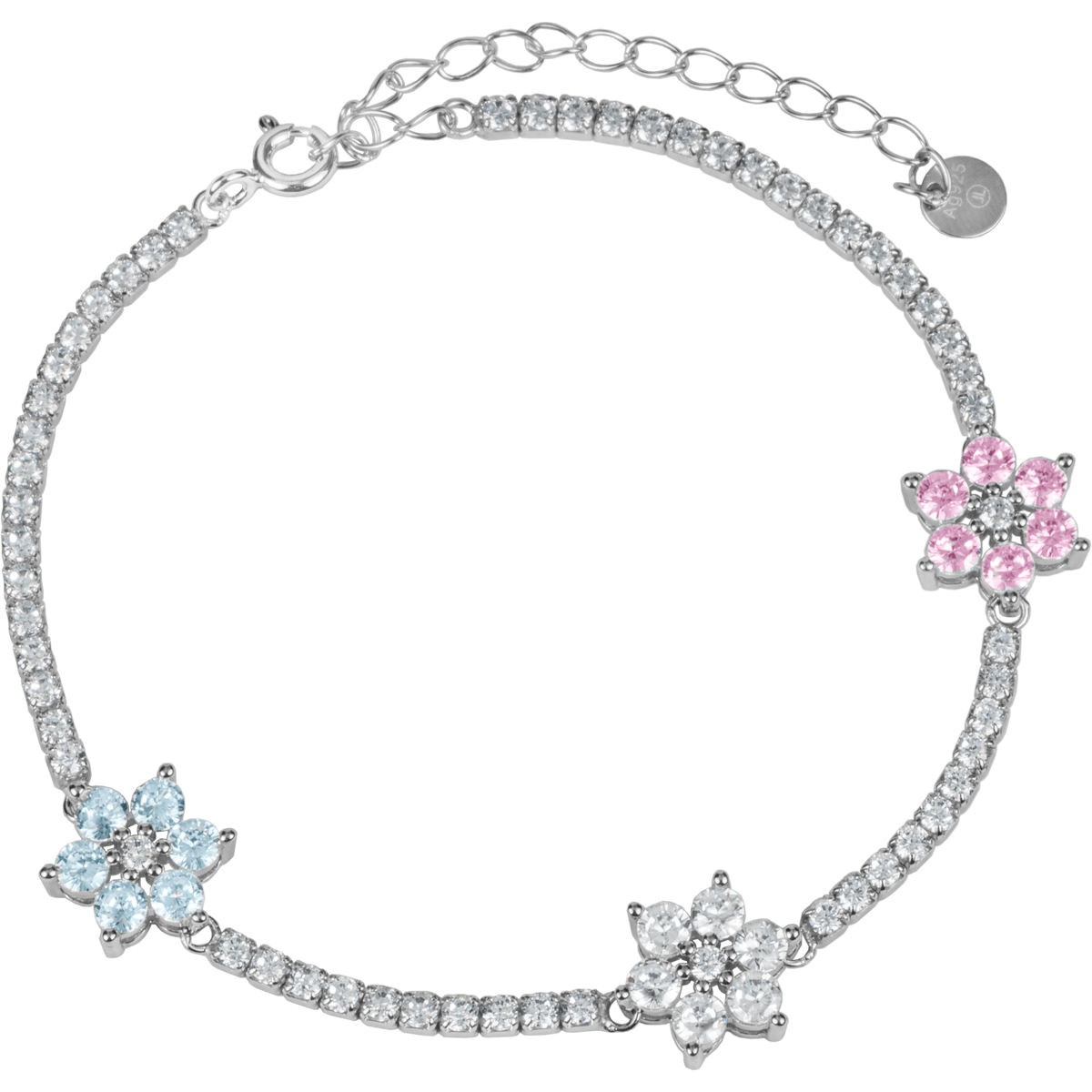 Jacques Lemans Armband Blumen Sterlingsilber mit Zirkonia