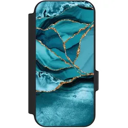 Nivocase Klapphülle für Google Pixel 11 Pro Handyhülle aus Kunst Leder NIVOflip schwarz Edelstein Glitzer (Google Pixel 11 Pro), Smartphone Hülle, Schwarz